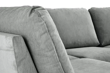 Trend Lyx 4-sits Högervänd U-formad Soffa med Divan och Schäslong i Tyg - Grå - Möbler - Soffa - U-soffa