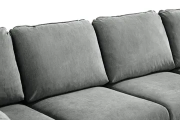 Trend Lyx 4-sits Högervänd U-formad Soffa med Divan och Schäslong i Tyg - Grå - Möbler - Soffa - U-soffa