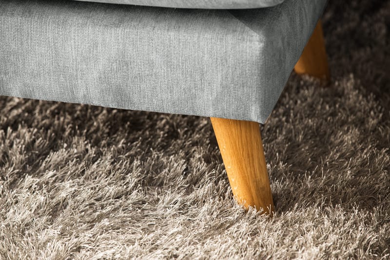 Trend Lyx 4-sits Högervänd U-formad Soffa med Divan och Schäslong i Tyg - Grå - Möbler - Soffa - U-soffa