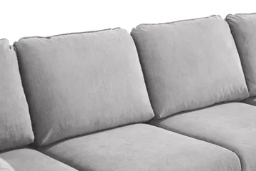 Trend Lyx 4-sits Högervänd U-formad Soffa med Divan och Schäslong i Tyg - Ljusgrå - Möbler - Soffa - U-soffa