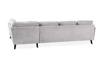 Trend Lyx 4-sits Högervänd U-formad Soffa med Divan och Schäslong i Tyg - Ljusgrå - Möbler - Soffa - U-soffa