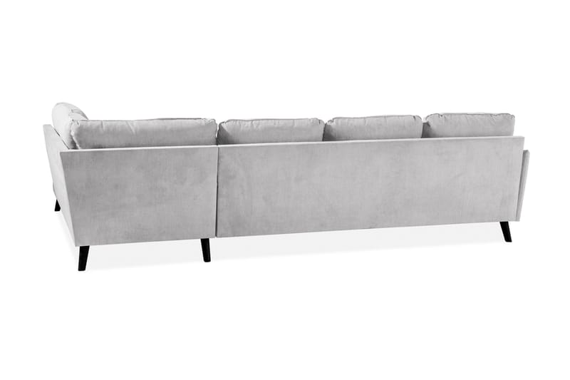 Trend Lyx 4-sits Högervänd U-formad Soffa med Divan och Schäslong i Tyg - Ljusgrå - Möbler - Soffa - U-soffa