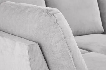 Trend Lyx 4-sits Högervänd U-formad Soffa med Divan och Schäslong i Tyg - Ljusgrå - Möbler - Soffa - U-soffa