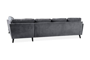 Trend Lyx 4-sits Högervänd U-formad Soffa med Divan och Schäslong i Tyg - Mörkgrå - Möbler - Soffa - U-soffa
