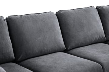Trend Lyx 4-sits Högervänd U-formad Soffa med Divan och Schäslong i Tyg - Mörkgrå - Möbler - Soffa - U-soffa