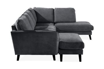 Trend Lyx 4-sits Högervänd U-formad Soffa med Divan och Schäslong i Tyg - Mörkgrå - Möbler - Soffa - U-soffa