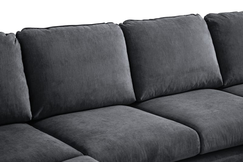 Trend Lyx 4-sits Högervänd U-formad Soffa med Divan och Schäslong i Tyg - Mörkgrå - Möbler - Soffa - U-soffa