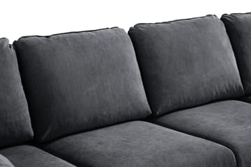 Trend Lyx 4-sits Högervänd U-formad Soffa med Divan och Schäslong i Tyg - Mörkgrå - Möbler - Soffa - U-soffa