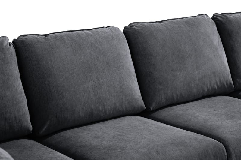 Trend Lyx 4-sits Högervänd U-formad Soffa med Divan och Schäslong i Tyg - Mörkgrå - Möbler - Soffa - U-soffa