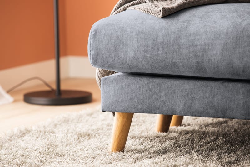 Trend Lyx 4-sits Högervänd U-formad Soffa med Divan och Schäslong i Tyg - Mörkgrå - Möbler - Soffa - U-soffa