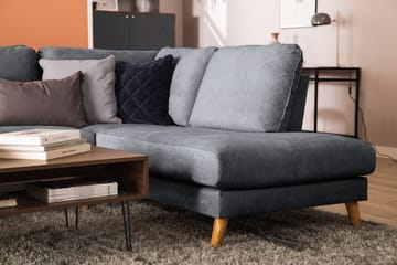 Trend Lyx 4-sits Högervänd U-formad Soffa med Divan och Schäslong i Tyg - Mörkgrå - Möbler - Soffa - U-soffa