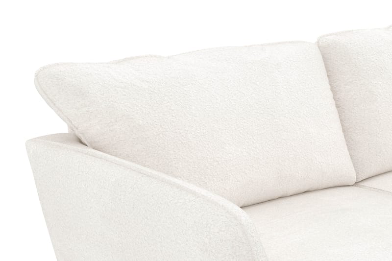 Trend Lyx 4-sits Vänstervänd U-formad Soffa med Divan och Schäslong i Bouclé - Vit - Möbler - Soffa - U-soffa