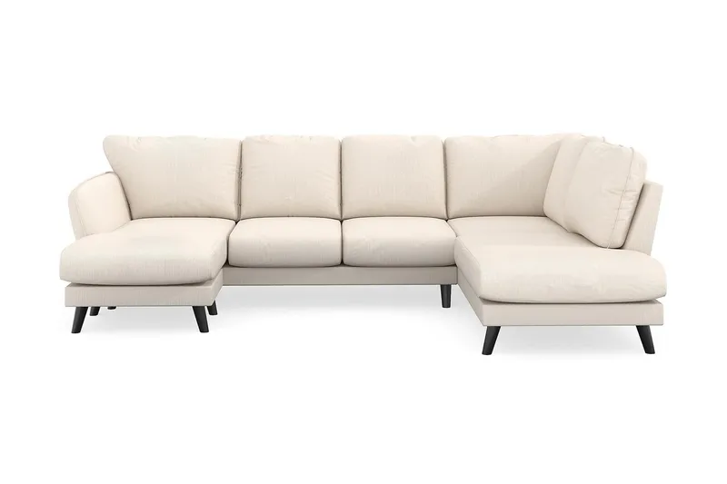 Trend Lyx 4-sits Vänstervänd U-formad Soffa med Divan och Schäslong i Manchester, Beige