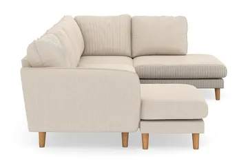 Trend Lyx 4-sits Vänstervänd U-formad Soffa med Divan och Schäslong i Manchester - Beige - Möbler - Soffa - U-soffa