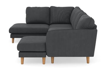 Trend Lyx 4-sits Vänstervänd U-formad Soffa med Divan och Schäslong i Manchester - Mörkgrå - Möbler - Soffa - U-soffa