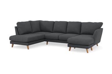 Trend Lyx 4-sits Vänstervänd U-formad Soffa med Divan och Schäslong i Manchester - Mörkgrå - Möbler - Soffa - U-soffa