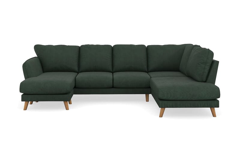 Trend Lyx 4-sits Vänstervänd U-formad Soffa med Divan och Schäslong i Manchester - Mörkgrön - Möbler - Soffa - U-soffa