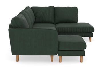 Trend Lyx 4-sits Vänstervänd U-formad Soffa med Divan och Schäslong i Manchester - Mörkgrön - Möbler - Soffa - U-soffa