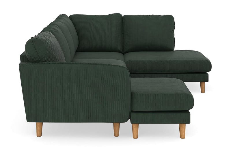 Trend Lyx 4-sits Vänstervänd U-formad Soffa med Divan och Schäslong i Manchester - Mörkgrön - Möbler - Soffa - U-soffa