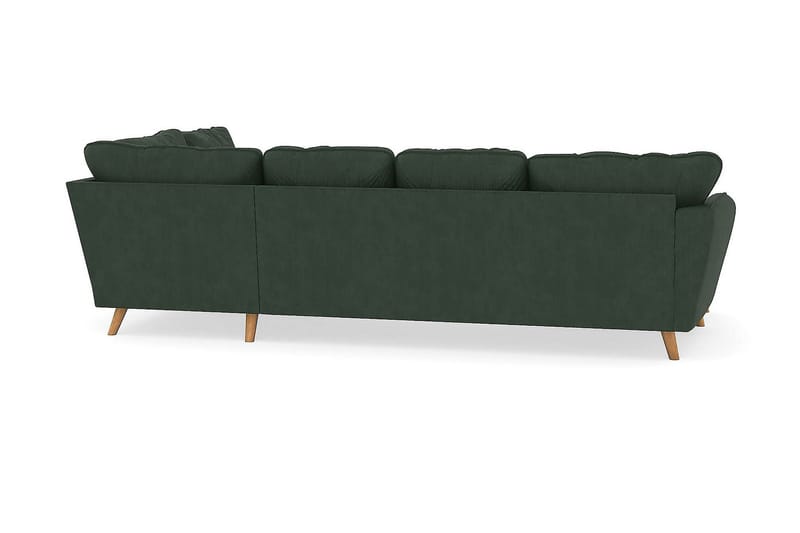 Trend Lyx 4-sits Vänstervänd U-formad Soffa med Divan och Schäslong i Manchester - Mörkgrön - Möbler - Soffa - U-soffa