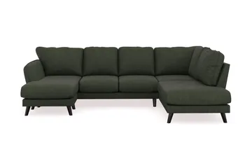 Trend Lyx 4-sits Vänstervänd U-formad Soffa med Divan och Schäslong i Manchester - Mörkgrön - Möbler - Soffa - Divansoffa & schäslongsoffa - 4 sits soffa med divan