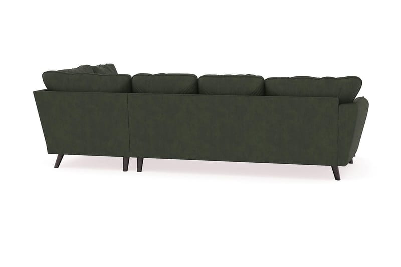 Trend Lyx 4-sits Vänstervänd U-formad Soffa med Divan och Schäslong i Manchester - Mörkgrön - Möbler - Soffa - Divansoffa & schäslongsoffa - 4 sits soffa med divan