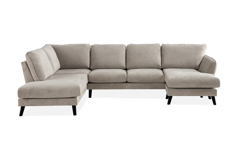 Trend Lyx 4-sits Vänstervänd U-formad Soffa med Divan och Schäslong i Tyg - Beige - Möbler - Soffa - U-soffa