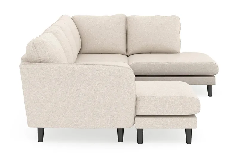 Trend Lyx 4-sits Vänstervänd U-formad Soffa med Divan och Schäslong i Tyg - Beige - Möbler - Soffa - U-soffa