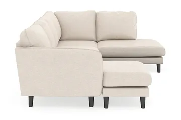 Trend Lyx 4-sits Vänstervänd U-formad Soffa med Divan och Schäslong i Tyg - Beige - Möbler - Soffa - U-soffa