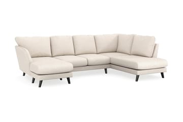 Trend Lyx 4-sits Vänstervänd U-formad Soffa med Divan och Schäslong i Tyg - Beige - Möbler - Soffa - U-soffa