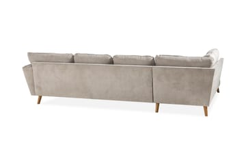 Trend Lyx 4-sits Vänstervänd U-formad Soffa med Divan och Schäslong i Tyg - Beige - Möbler - Soffa - U-soffa
