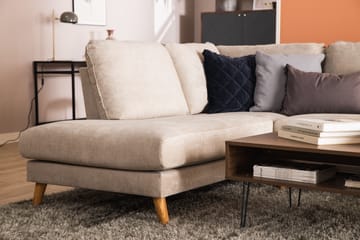 Trend Lyx 4-sits Vänstervänd U-formad Soffa med Divan och Schäslong i Tyg - Beige - Möbler - Soffa - U-soffa