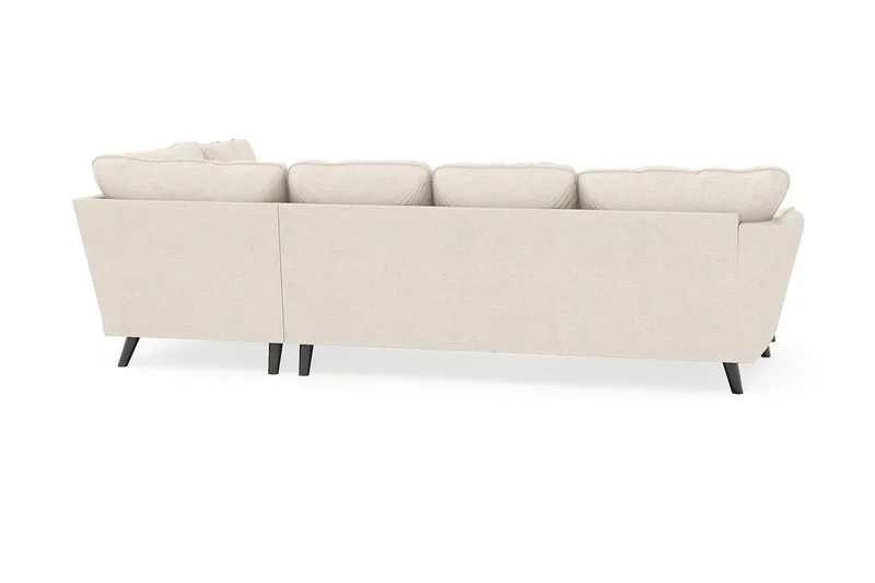 Trend Lyx 4-sits Vänstervänd U-formad Soffa med Divan och Schäslong i Tyg - Beige - Möbler - Soffa - U-soffa