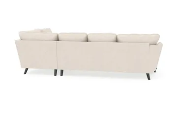 Trend Lyx 4-sits Vänstervänd U-formad Soffa med Divan och Schäslong i Tyg - Beige - Möbler - Soffa - U-soffa