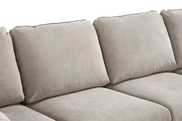 Trend Lyx 4-sits Vänstervänd U-formad Soffa med Divan och Schäslong i Tyg - Beige - Möbler - Soffa - U-soffa