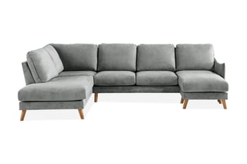 Trend Lyx 4-sits Vänstervänd U-formad Soffa med Divan och Schäslong i Tyg