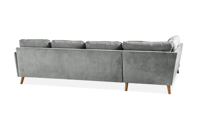 Trend Lyx 4-sits Vänstervänd U-formad Soffa med Divan och Schäslong i Tyg - Grå - Möbler - Soffa - U-soffa