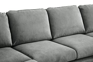 Trend Lyx 4-sits Vänstervänd U-formad Soffa med Divan och Schäslong i Tyg - Grå - Möbler - Soffa - U-soffa