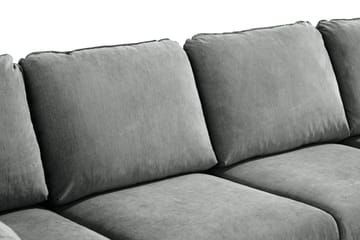 Trend Lyx 4-sits Vänstervänd U-formad Soffa med Divan och Schäslong i Tyg - Grå - Möbler - Soffa - U-soffa