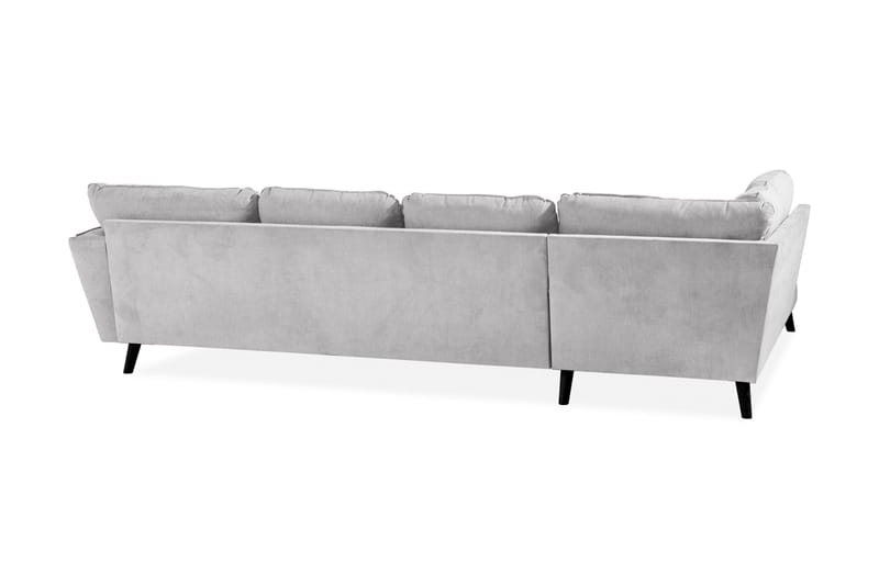 Trend Lyx 4-sits Vänstervänd U-formad Soffa med Divan och Schäslong i Tyg - Ljusgrå - Möbler - Soffa - U-soffa