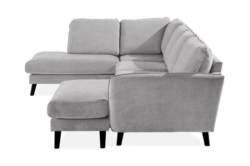 Trend Lyx 4-sits Vänstervänd U-formad Soffa med Divan och Schäslong i Tyg - Ljusgrå - Möbler - Soffa - U-soffa