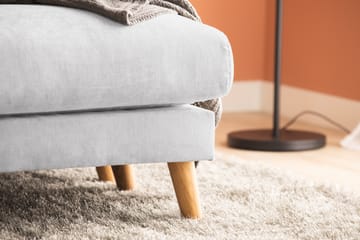 Trend Lyx 4-sits Vänstervänd U-formad Soffa med Divan och Schäslong i Tyg - Ljusgrå - Möbler - Soffa - U-soffa
