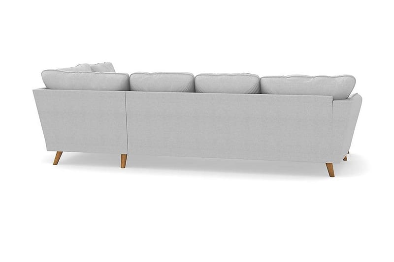 Trend Lyx 4-sits Vänstervänd U-formad Soffa med Divan och Schäslong i Tyg - Ljusgrå - Möbler - Soffa - U-soffa