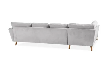 Trend Lyx 4-sits Vänstervänd U-formad Soffa med Divan och Schäslong i Tyg - Ljusgrå - Möbler - Soffa - U-soffa