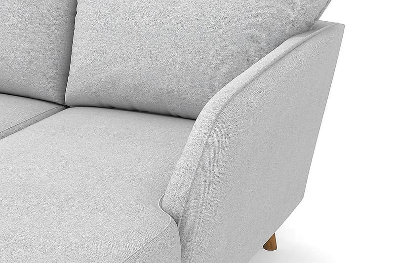 Trend Lyx 4-sits Vänstervänd U-formad Soffa med Divan och Schäslong i Tyg - Ljusgrå - Möbler - Soffa - U-soffa