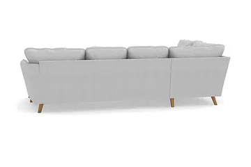 Trend Lyx 4-sits Vänstervänd U-formad Soffa med Divan och Schäslong i Tyg - Ljusgrå - Möbler - Soffa - U-soffa