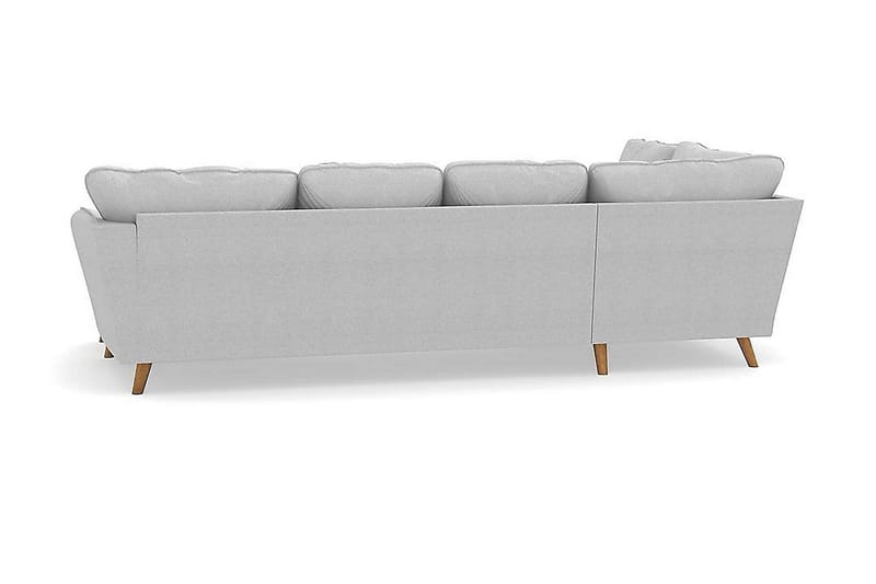 Trend Lyx 4-sits Vänstervänd U-formad Soffa med Divan och Schäslong i Tyg - Ljusgrå - Möbler - Soffa - U-soffa