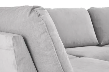 Trend Lyx 4-sits Vänstervänd U-formad Soffa med Divan och Schäslong i Tyg - Ljusgrå - Möbler - Soffa - U-soffa