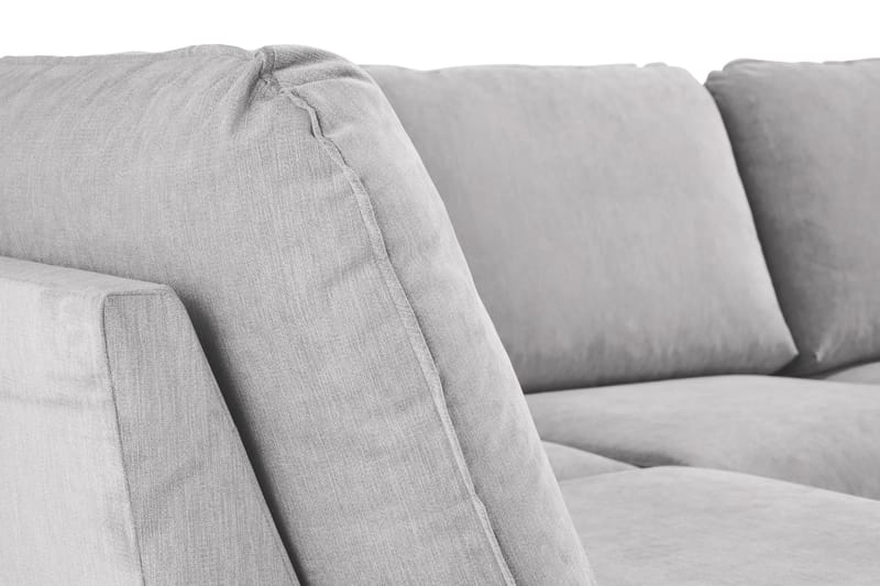 Trend Lyx 4-sits Vänstervänd U-formad Soffa med Divan och Schäslong i Tyg - Ljusgrå - Möbler - Soffa - U-soffa