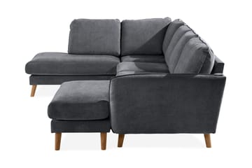 Trend Lyx 4-sits Vänstervänd U-formad Soffa med Divan och Schäslong i Tyg - Mörkgrå - Möbler - Soffa - U-soffa